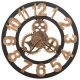 Wall Clock Metal 58 cm Golden and Black