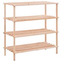 3-Tier Shoe Racks 2 pcs Solid Fir Wood