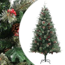 Christmas Tree with Pine Cones Green 150 cm PVC&PE