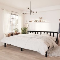 Bed Frame Solid Wood Pine 135x190 cm Double