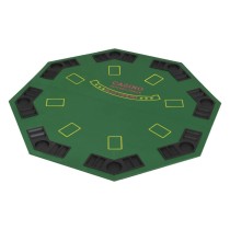 8-Player Folding Poker Tabletop 2 Fold Octagonal Green