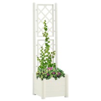Garden Planter with Trellis 100x43x142 cm PP Green