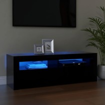 TV Cabinet with LED Lights High Gloss Grey 120x35x40 cm