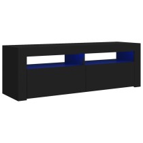 TV Cabinet with LED Lights High Gloss Grey 120x35x40 cm