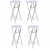 Bar Tables 4 pcs with MDF Tabletop White