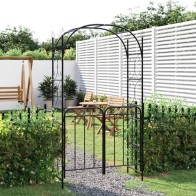 Garden Arch with Gate Black...