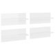 Wall Shelves 4 pcs White and Sonoma Oak 40x11.5x18cm