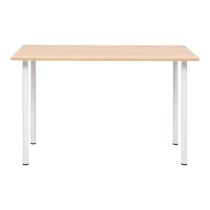 Dining Table 120x60x73 cm Oak and White