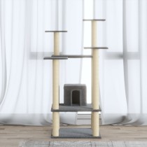 Cat Tree with Sisal Scratching Posts Cream 110 cm