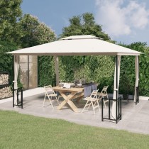 Gazebo with Sidewalls&Double Roofs 3x4 m Anthracite