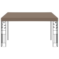 Wall-mounted Gazebo 4x3x2.5 m Taupe