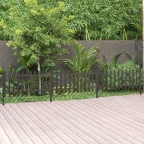 Picket Fence with Posts 3 pcs WPC 614x80 cm