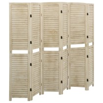 5-Panel Room Divider 175x165 cm Solid Wood Paulownia