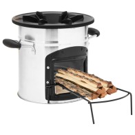Camping Wood Stove Silver...