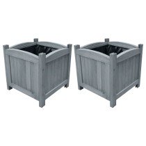 Wooden Raised Bed 30 x 30 x 30 cm Set of 2