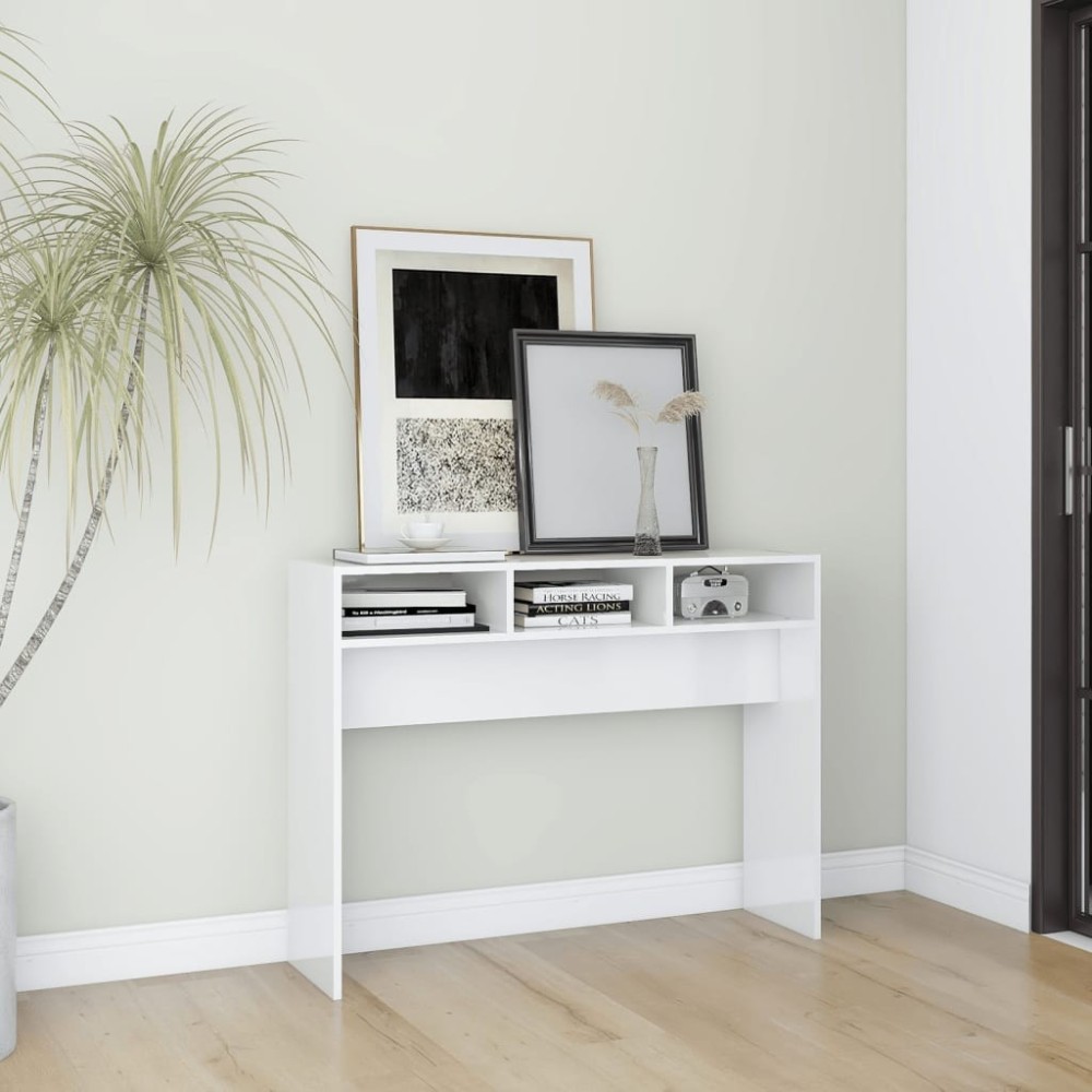 Console Table Smoked Oak 105x30x80 cm Engineered Wood
