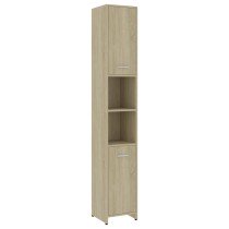 Badezimmerschrank Hochglanz-Weiß 30x30x183,5 cm Holzwerkstoff