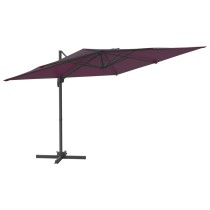 Cantilever Umbrella with Aluminium Pole Bordeaux Red 400x300 cm