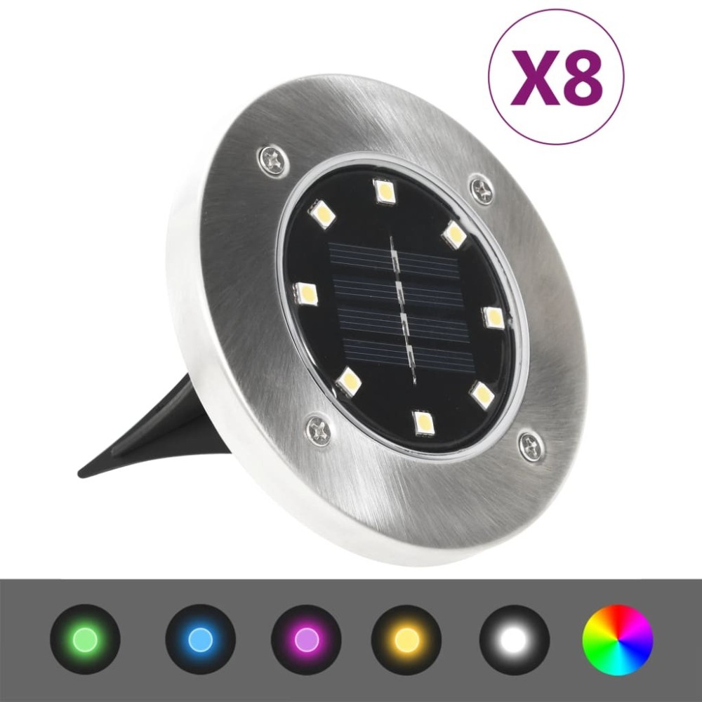 Solar Ground Lights 8 pcs LED Lights White