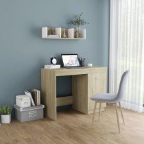 Desk High Gloss Grey 100x50x76 cm Engineered Wood
