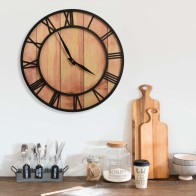 Wall Clock 39 cm Brown and...