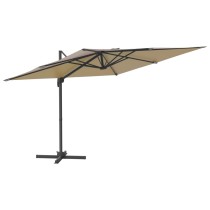 Cantilever Umbrella with Aluminium Pole Taupe 400x300 cm