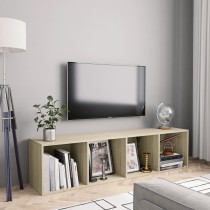 Book Cabinet/TV Cabinet Brown Oak 143x30x36cm Engineered Wood