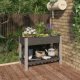 Garden Raised Bed with Shelf 100x50x90 cm WPC Grey