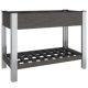 Garden Raised Bed with Shelf 100x50x90 cm WPC Grey