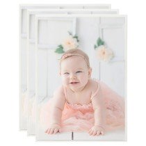 Bilderrahmen Collage 3 Stk. für Wand Tisch Weiß 21x29,7 cm MDF