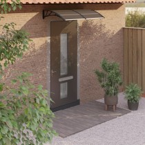 Door Canopy Grey and Transparent 150x80 cm PC