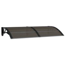 Door Canopy Grey and Transparent 150x80 cm PC