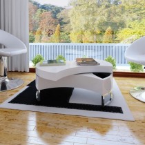 Coffee Table Shape-Adjustable High Gloss Black