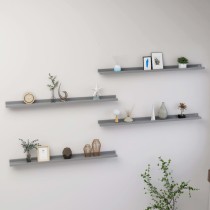 Wall Shelves 2 pcs Concrete Grey 40x9x3 cm