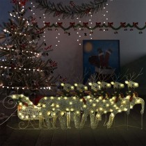 Reindeer & Sleigh Christmas Decoration 140 LEDs Outdoor White