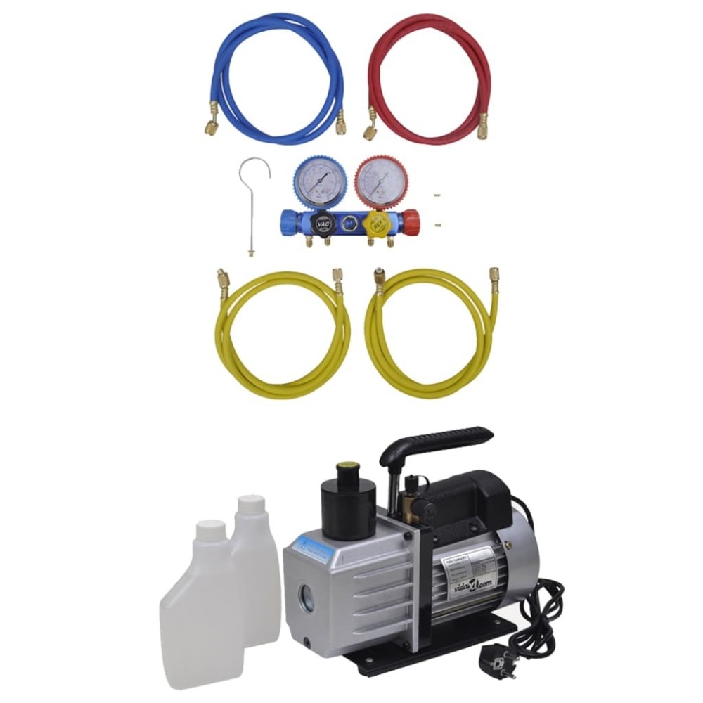 Vacuum Pump with 2-way Manifold Gauge Set for Air Conditioning