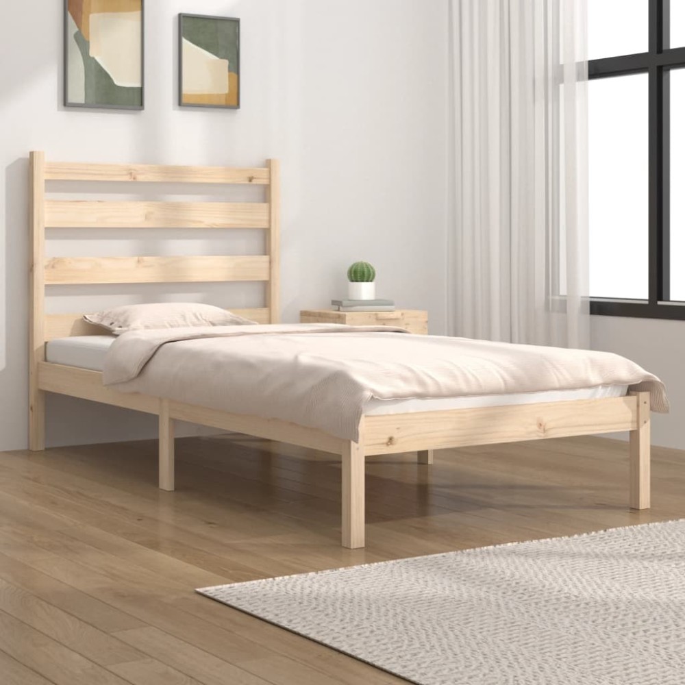 Bed Frame Solid Wood Pine 90x190 cm 3FT Single