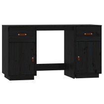 Desk with Cabinets Honey Brown 135x50x75 cm Solid Wood Pine