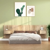 Bed Headboard with Cabinets Sonoma Oak Engineered Wood