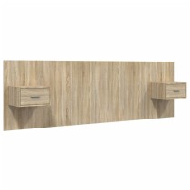 Bed Headboard with Cabinets Sonoma Oak Engineered Wood