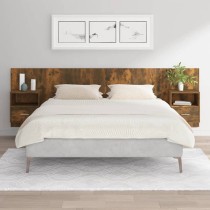 Bed Headboard with Cabinets Sonoma Oak Engineered Wood