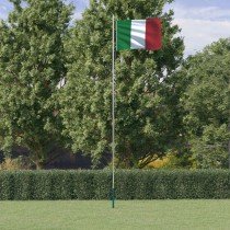 Italy Flag and Pole 6.23 m...