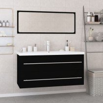 Bathroom Furniture Set White Engineered Wood