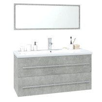 Bathroom Furniture Set White Engineered Wood