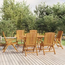 Reclining Garden Chair 2 pcs Solid Wood Teak