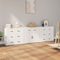 Sideboards 3 pcs Concrete Grey Engineered Wood