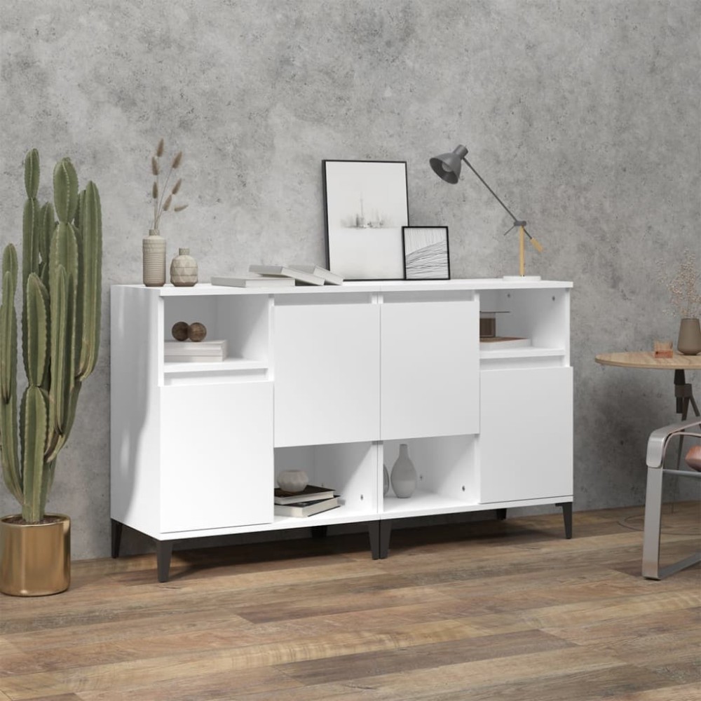 Sideboards 3 pcs Concrete Grey 60x35x70 cm Engineered Wood