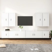 8 Piece TV Cabinet Set Smoked Oak Engineered Wood