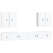 8 Piece TV Cabinet Set Smoked Oak Engineered Wood