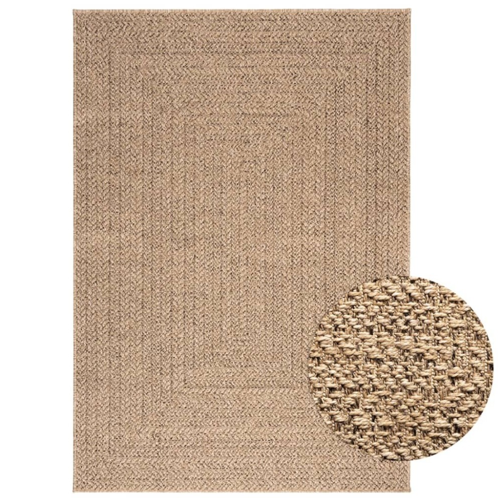 Rug 160x230 cm Jute Look Indoor and Outdoor